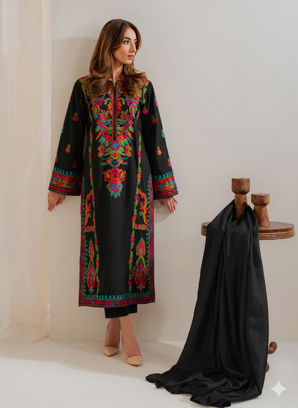 Multi Color 3Pcs Embroidery