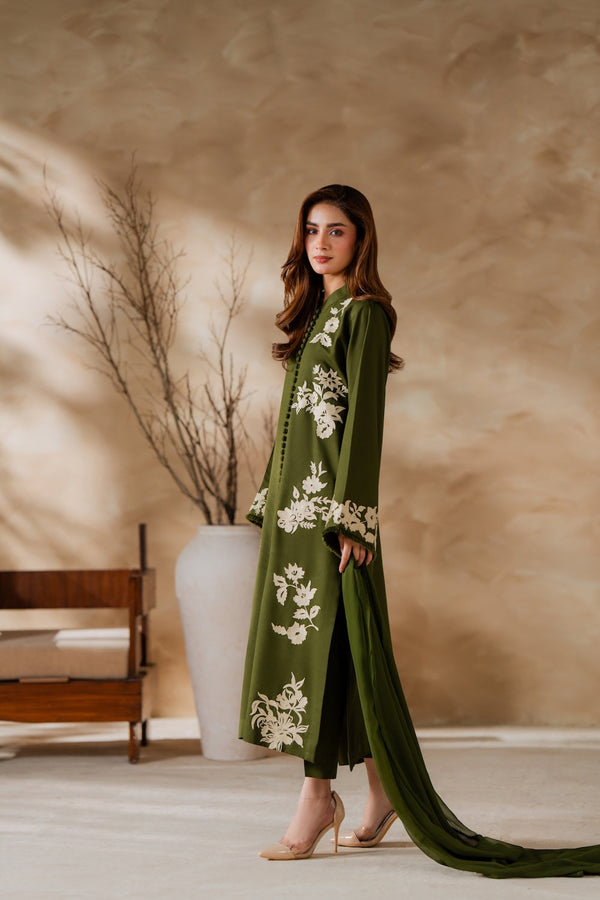 Mehndi Emb 3Pc Stitched